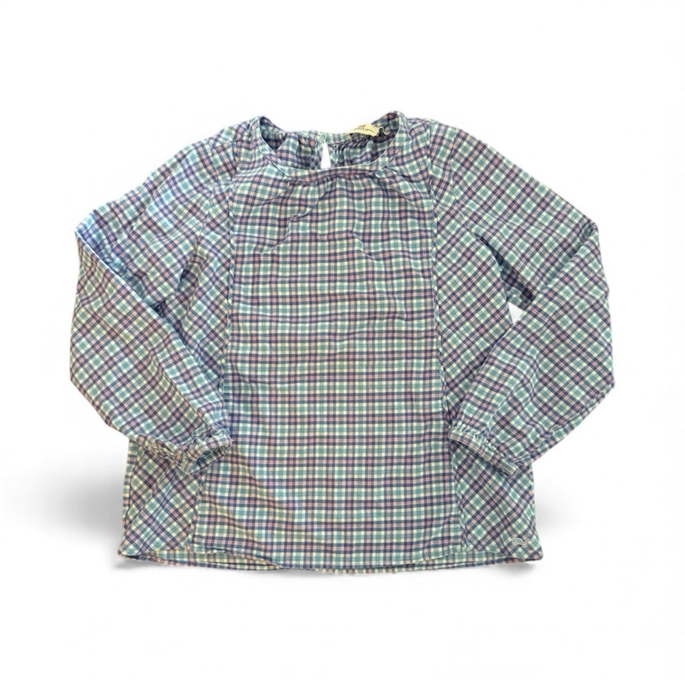 Vineyard Vines Girl’s Morgan Way Plaid Flannel Top Blouse Cabincore Cozy size xl